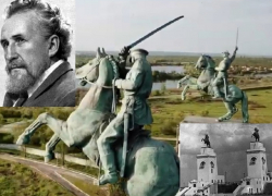 Величественных "казаков", украшающих шлюз Волго-Донского судоходного канала, показали с высоты птичьего полета Величественных "казаков", украшающих шлюз Волго-Донского судоходного канала, показали с высоты птичьего полета