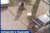 Люди с иностранным акцентом рубят мясо топором в центре Волгодонска 