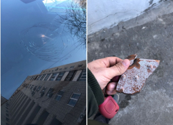 Неизвестные разбили лобовое стекло автомобиля во дворе МКД на улице Ленина