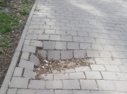 Ямы теперь и на тротуарах