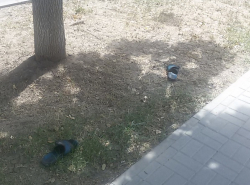 От мужика остались только шлепки