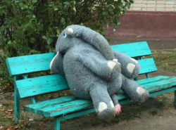 Слоник устал....