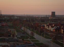 Дым со свалки в направлении города