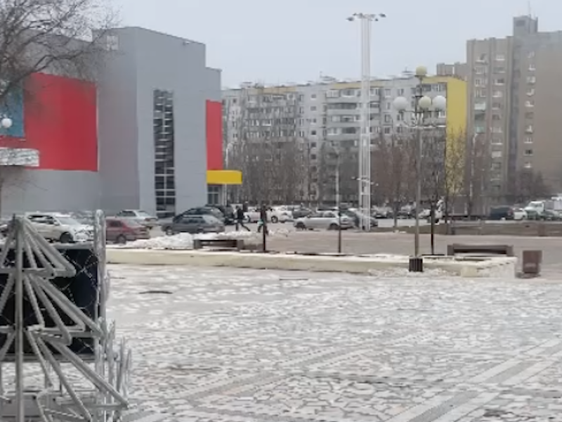 Кражу елочных шариков с городской елки на Курчатова запечатлели на камеру