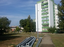 На В-5 ставят новые фонари