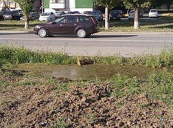 Трубы прорвало,никто не заметит! Уже болото.